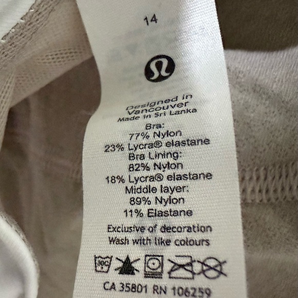 Lululemon Free To Be Serene Bra Light Support 14 C/D - Picture 5 of 6